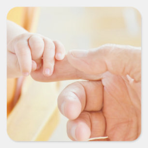 Baby, Hände, Finger Quadratischer Aufkleber