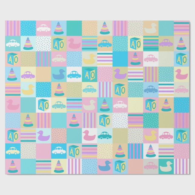 BABY HAPPY GESCHENKPAPIER (Flach)