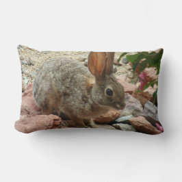 Baby-Häschen im Sedona Felsen-Akzent-Wurfs-Kissen Lendenkissen