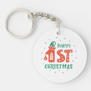 Baby hat sein erstes Weihnachten Schlüsselanhänger