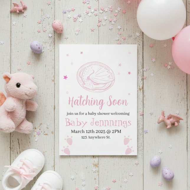 Baby Hatching Soon Baby shower invitation Einladung (Von Creator hochgeladen)