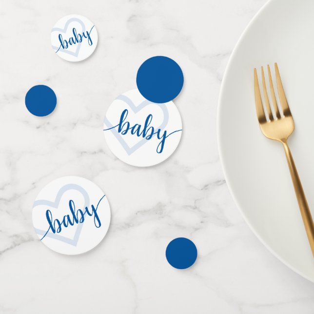 Baby Heart | Cerulean Blue Classic Blüh Script Konfetti (Gruppe)