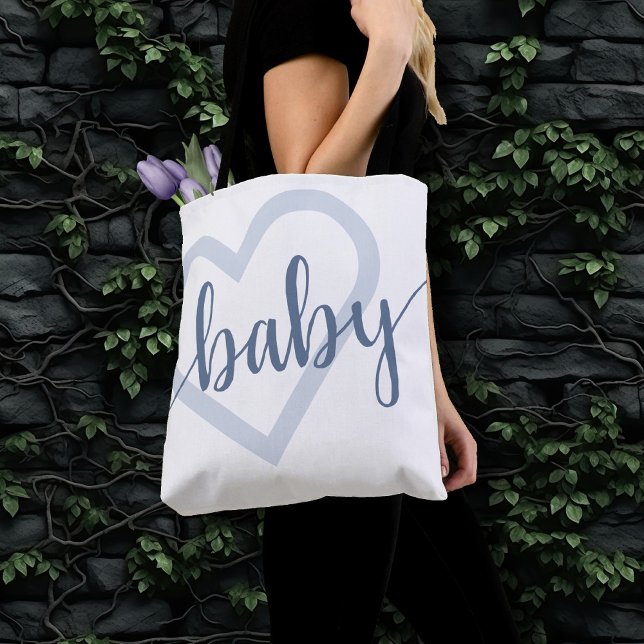 Baby Heart | Dusty Slate Blue Blühe Script (Von Creator hochgeladen)