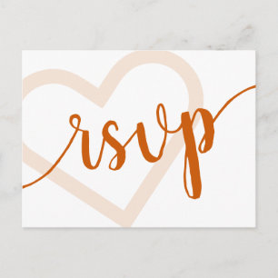Baby Heart   Fall Burnt Orange Blüh Response Postkarte