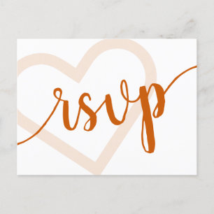 Baby Heart   Fall Orange Geblüht UAWG Entree Postkarte