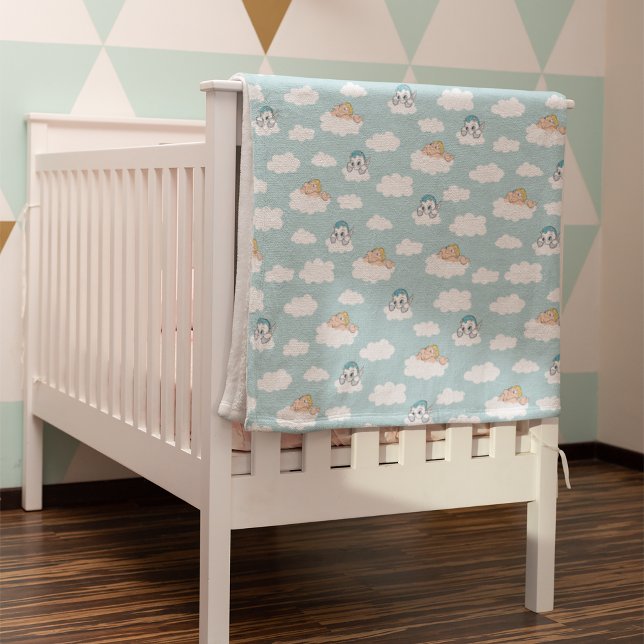 Baby Hercules and Pegasus Cloud Pattern Fleece Bla (Blanket over crib)