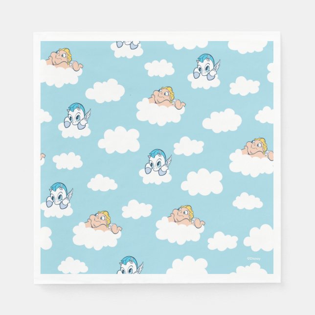Baby Hercules and Pegasus Cloud Pattern Napkins Serviette (Vorderseite)