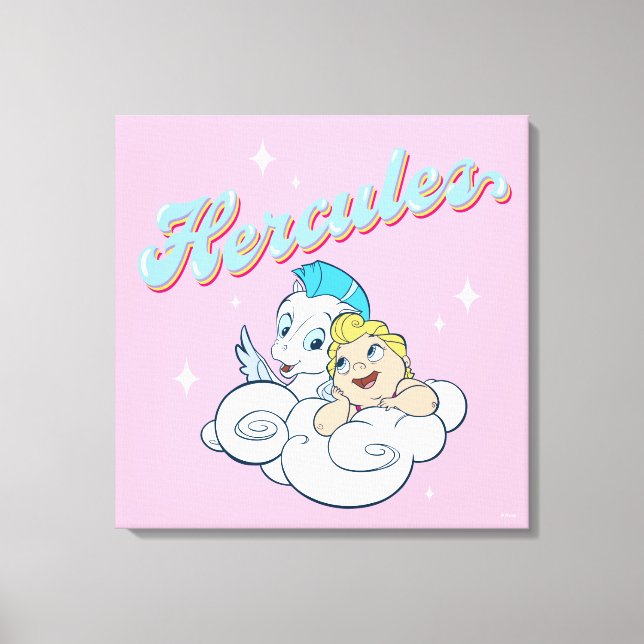 Baby Hercules and Pegasus on a Cloud Canvas Print Leinwanddruck (Vorderseite)