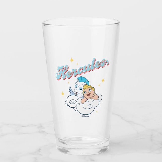 Baby Hercules and Pegasus on a Cloud Glass Glas (Vorderseite)