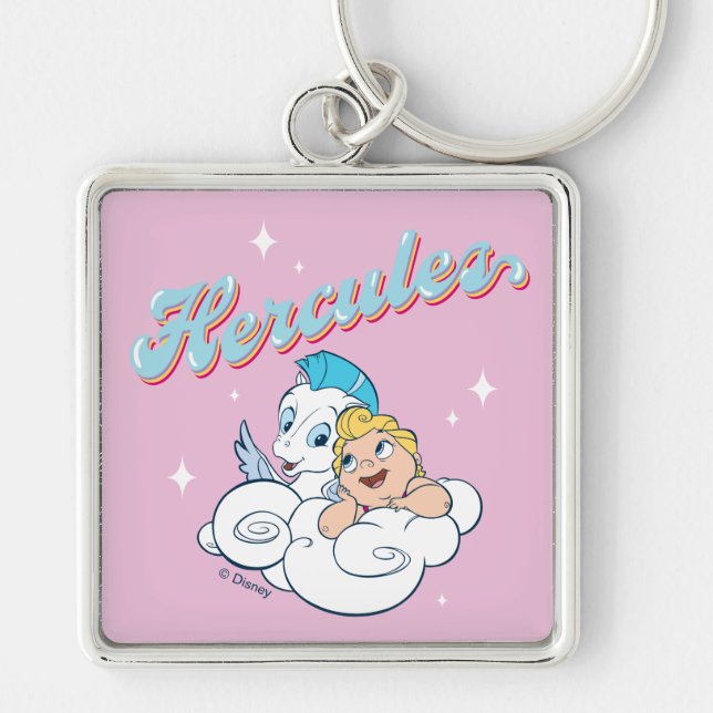 Baby Hercules and Pegasus on a Cloud Keychain Schlüsselanhänger (Vorne)