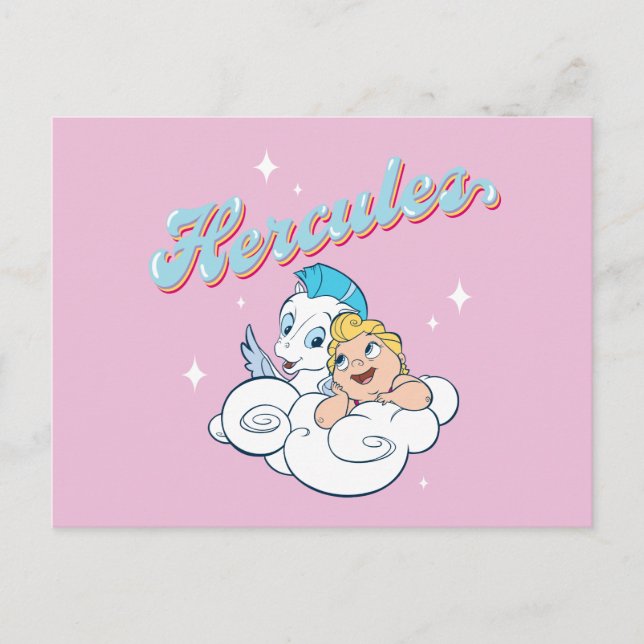 Baby Hercules and Pegasus on a Cloud Postcard Postkarte (Vorderseite)