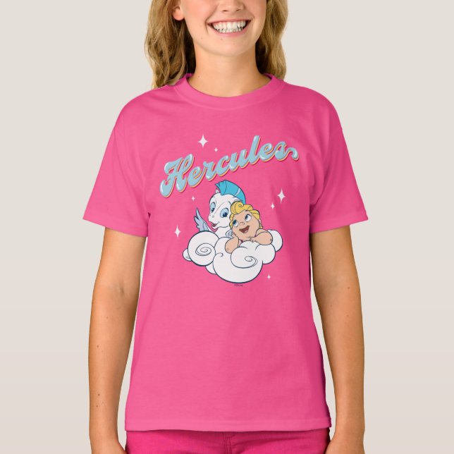 Baby Hercules and Pegasus on a Cloud T-Shirt (Vorderseite)