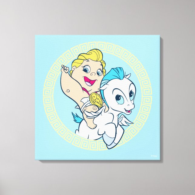 Baby Hercules Riding Pegasus Canvas Print Leinwanddruck (Vorderseite)
