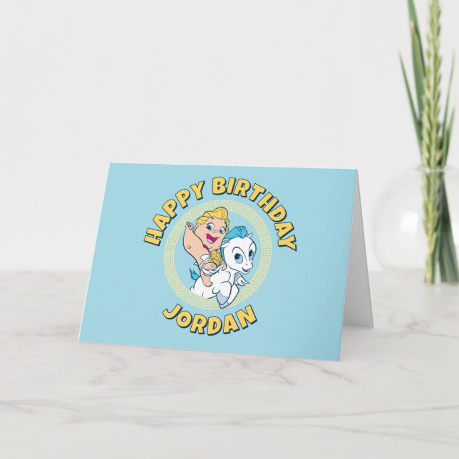 Baby Hercules Riding Pegasus Card Karte (Vorderseite)