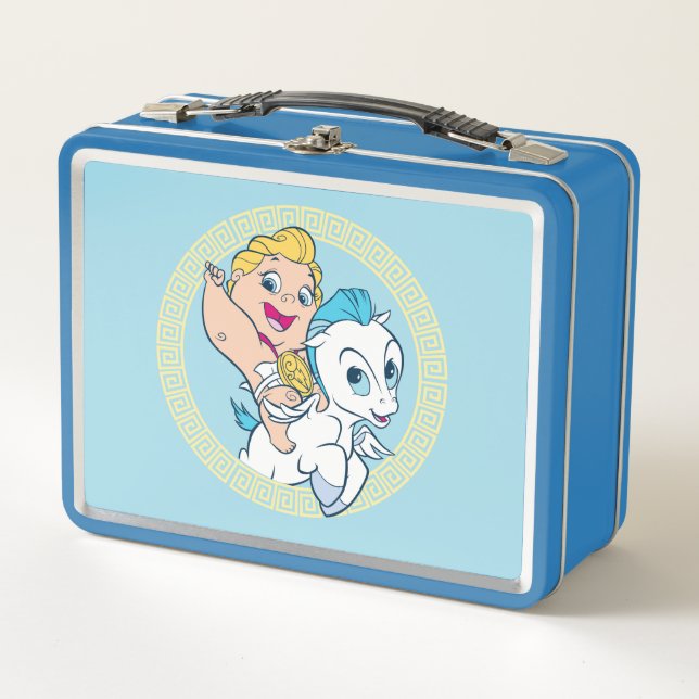 Baby Hercules Riding Pegasus Metal Lunch Box (Vorderseite)