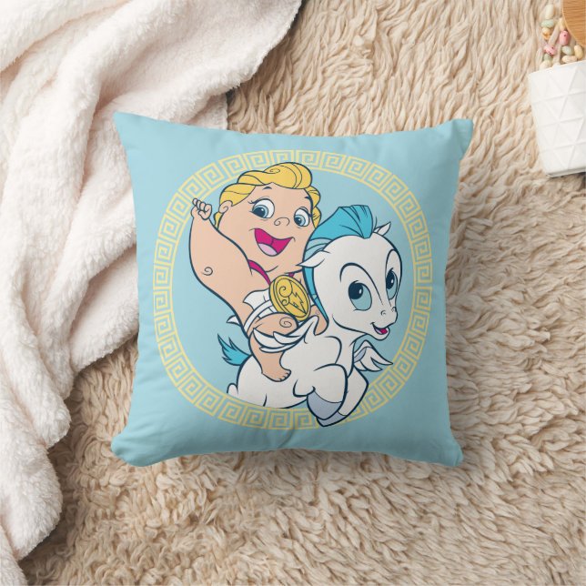 Baby Hercules Riding Pegasus Throw Pillow Kissen (Decke)