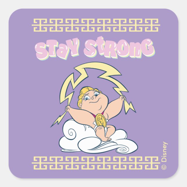 Baby Hercules - Stay Strong Square Sticker (Vorderseite)