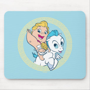 Baby Herkules reitet auf Pegasus - Mauspad