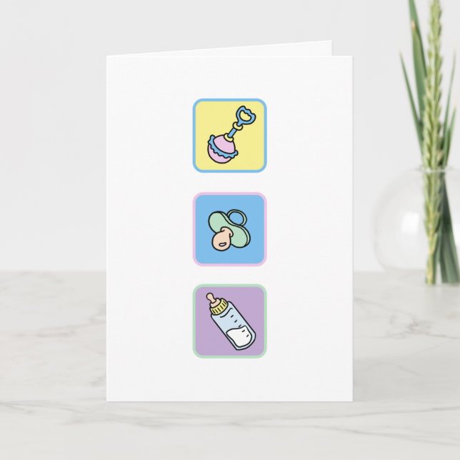 Baby Herzlichen Glückwunsch an neue Eltern Karte (Vorderseite)