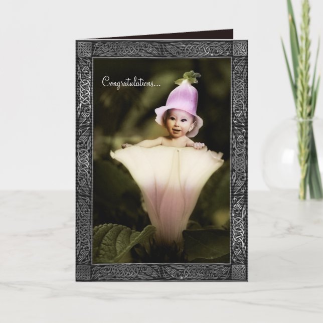 Baby Herzlichen Glückwunsch Karte (Vorderseite)