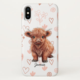 Baby Highland Cow Individuelle Name Case-Mate iPhone Hülle