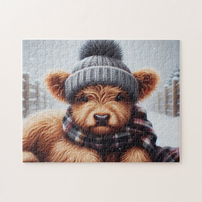 Baby Highland Kuh Puzzle (Horizontal)