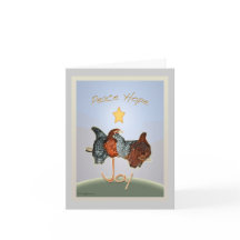 Baby-Hinterhofhuhn-Weihnachtskarte