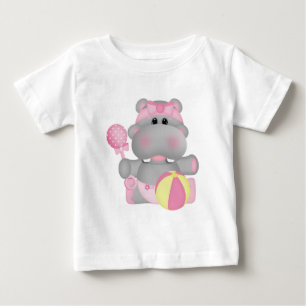 Baby Hippo Cartoon T - Shirt