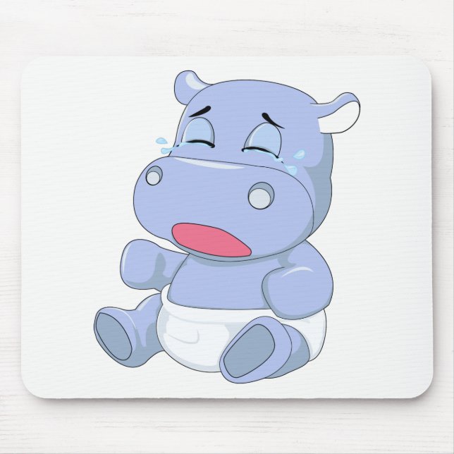Baby Hippo Cry Mousepad (Vorne)