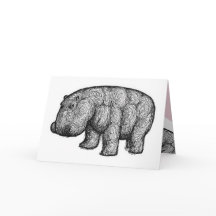 Baby Hippo Liebe Valentine Card