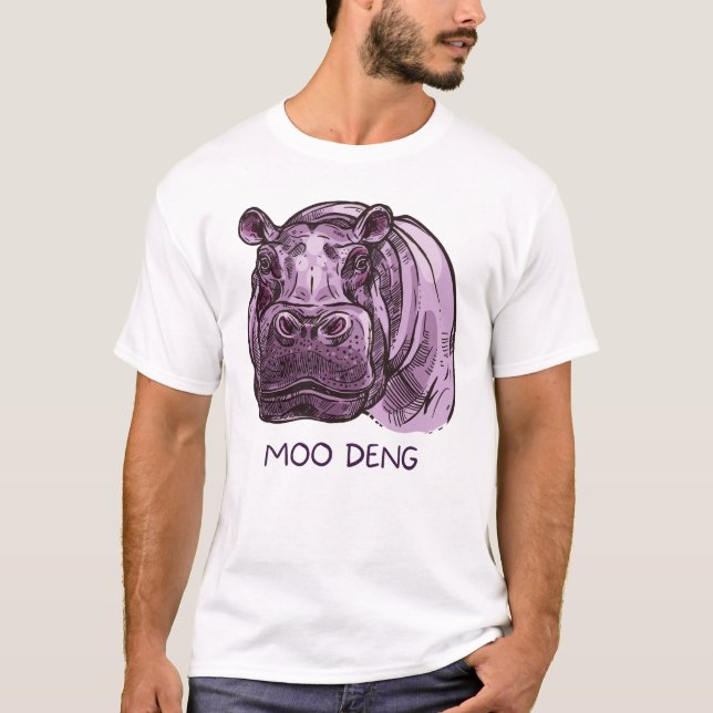 Baby Hippo Moo Deng T-Shirt (Vorderseite)