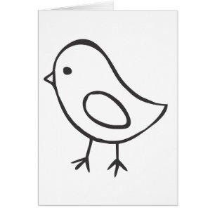 Baby-Huhn in der Schwarzweiss-Skizze