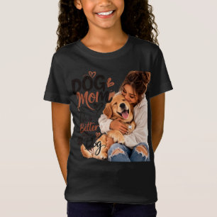 Baby-Hund-Mama T-Shirt – Pfotenabdruck Liebe – Süß