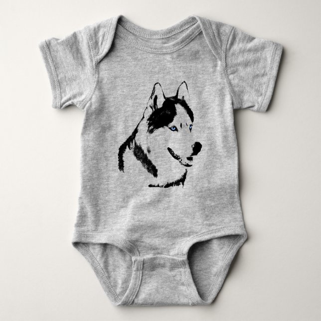 Baby Husky Strampler Husky Dog Baby Bodysuit (Vorderseite)
