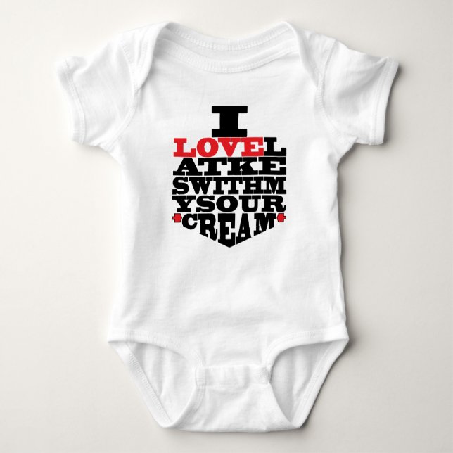 Baby "I Liebe Latkes" Jersey Bodysuit Baby Strampler (Vorderseite)