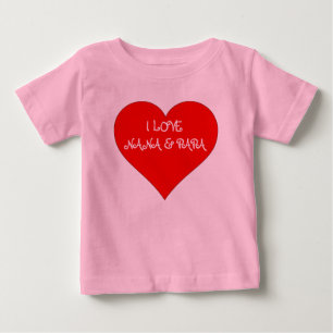 Baby I Liebe NANA & PAPA T-shirt