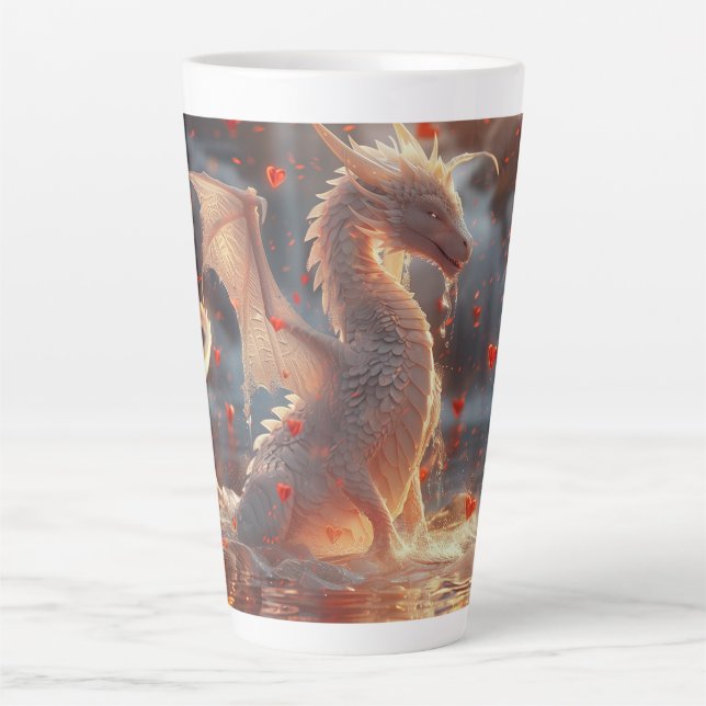 Baby Ice Dragon Digital Art Milchtasse (Vorderseite)