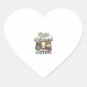 Baby ich bin ein Wildcard Vintage Western Casino-S Herz-Aufkleber