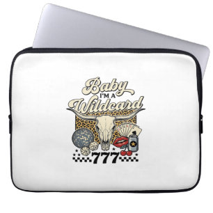 Baby ich bin ein Wildcard Vintage Western Casino-S Laptopschutzhülle