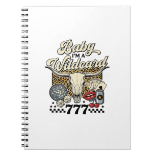 Baby ich bin ein Wildcard Vintage Western Casino S Notizblock