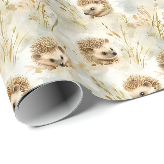 Baby Igel Geschenkpapier (Rolleneckpunkt)