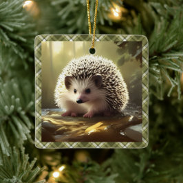 Baby Igel Wildlife Portrait Personalisiert Keramikornament