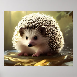 Baby Igel Wildlife Portrait Poster