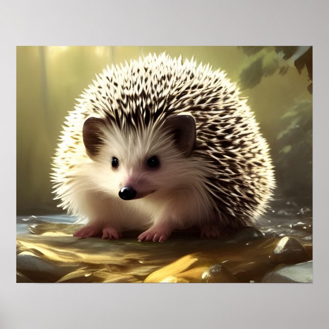 Baby Igel Wildlife Portrait Poster (Vorne)