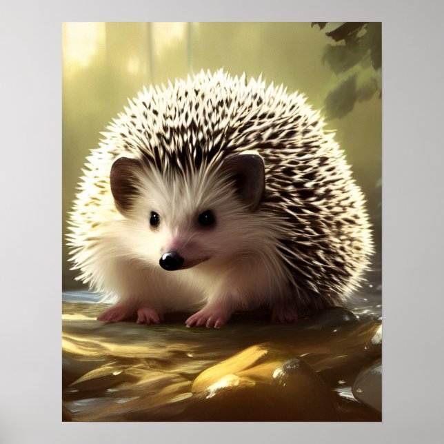Baby Igel Wildlife Portrait Poster (Vorne)