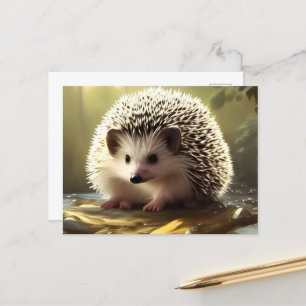 Baby Igel Wildlife Portrait Postkarte