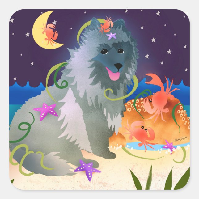 BABY IM A STAR finnische Lapphund-Aufkleber Quadratischer Aufkleber (Vorderseite)