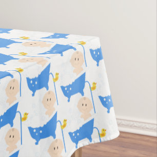 Baby im Bad mit Dusche Babydusche Tischdecke