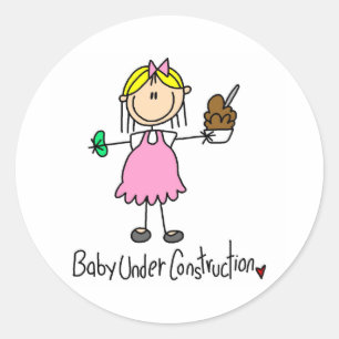 Baby im Bau Aufkleber