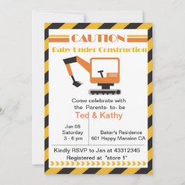 Baby im Bau Baby-Dusche Einladung